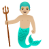 🧜🏼‍♂️ merman: medium-light skin tone display on Google